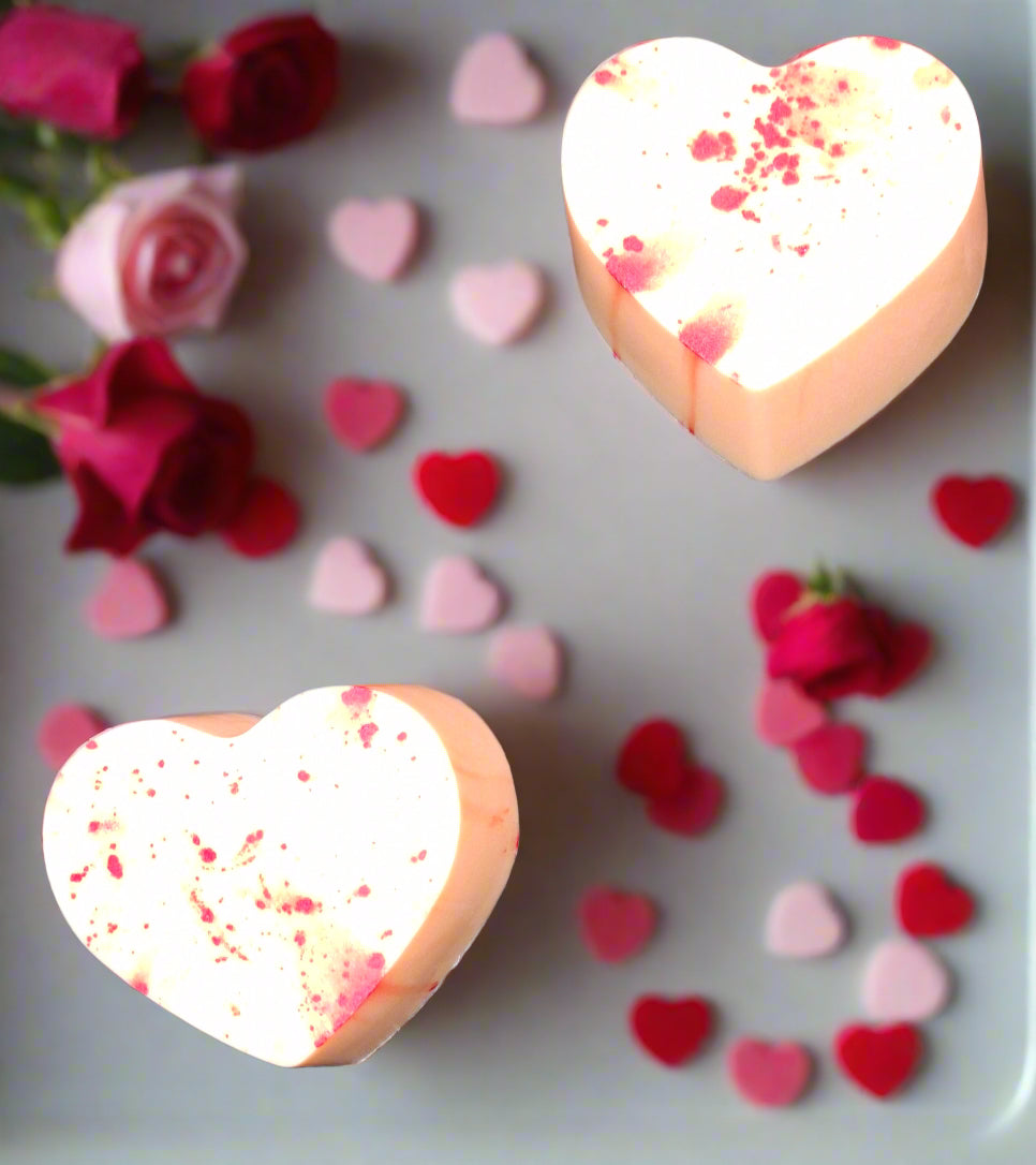 Red Lava & Citrus Shea Butter Heart Soap
