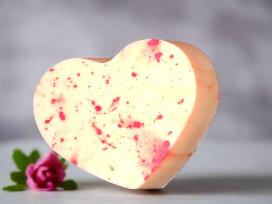 Red Lava & Citrus Shea Butter Heart Soap