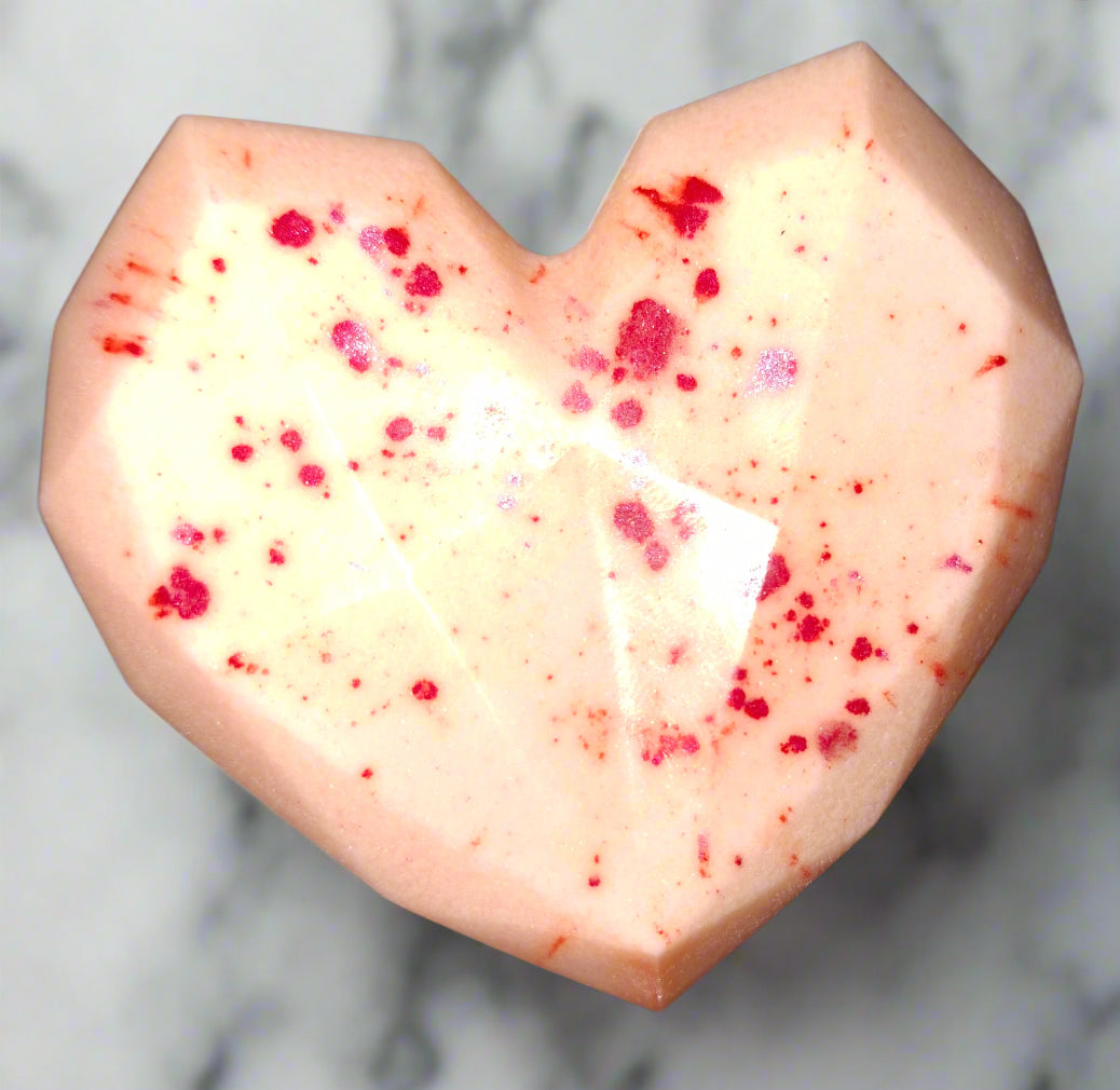 Red Lava & Citrus Shea Butter Heart Soap