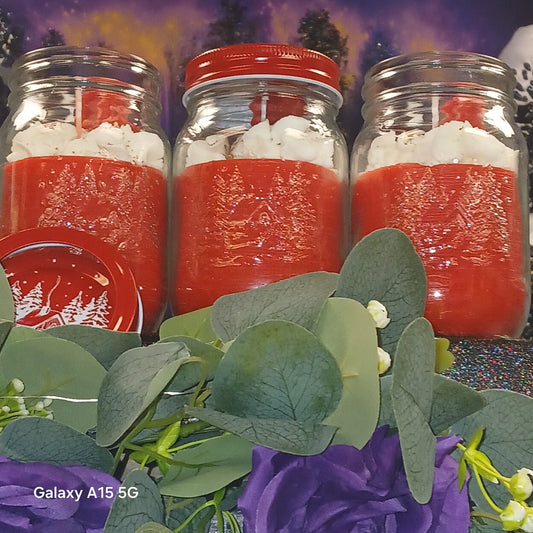 Holiday Peppermint Frost Candle